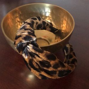 Leopard print knotted headband
